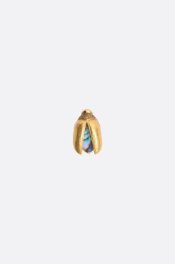 Women BIBI VAN DER VELDEN Mini Scarab Abalone Fly Wings single earring