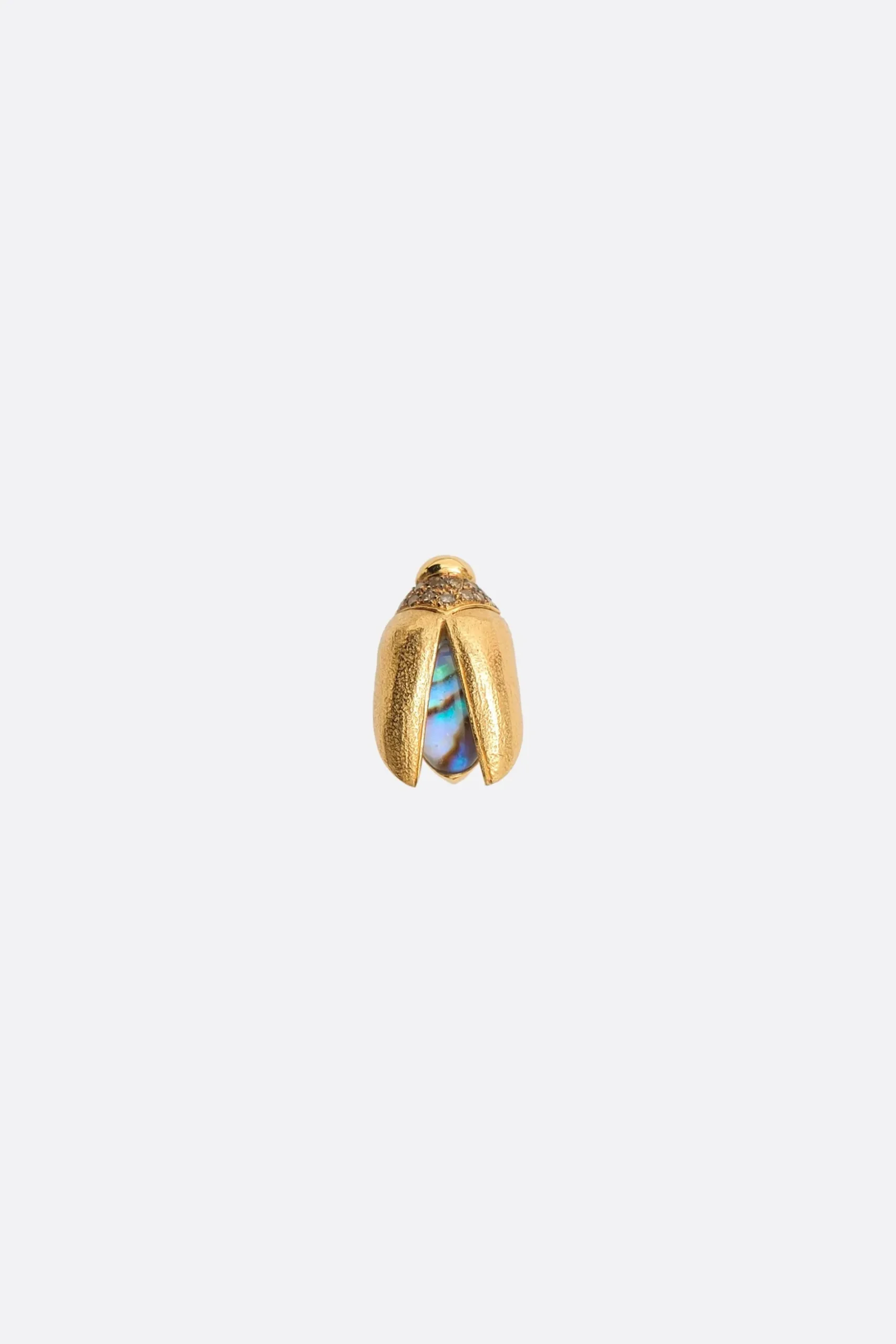 Women BIBI VAN DER VELDEN Mini Scarab Abalone Fly Wings single earring