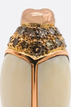 Women BIBI VAN DER VELDEN Mini Scarab Mammoth single earring