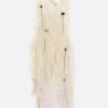 Women PAULINE DUJANCOURT mohair and silk asymmetric dress with ruffles