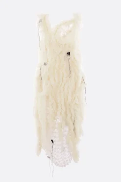 Women PAULINE DUJANCOURT mohair and silk asymmetric dress with ruffles