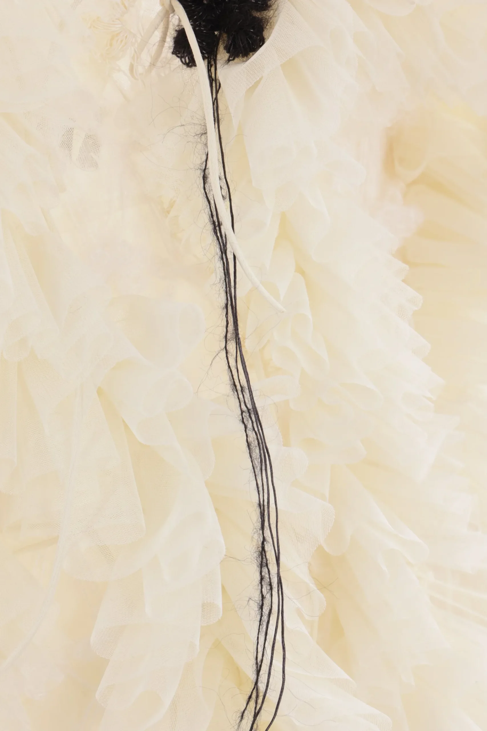 Women PAULINE DUJANCOURT mohair and silk asymmetric dress with ruffles