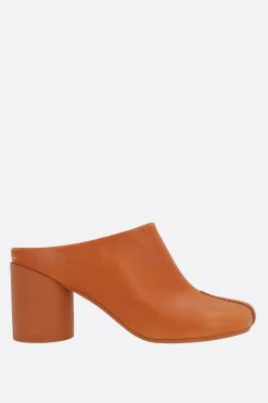Women MM6 mule in stitch-out leather