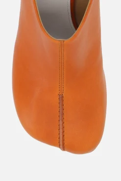 Women MM6 mule in stitch-out leather