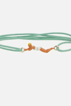 Women ALIITA Nadadora Completo cord bracelet with gold pendant