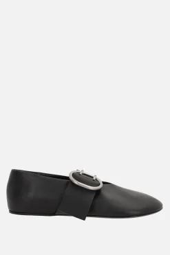 Women JIL SANDER nappa ballerinas with Cannolo buckle