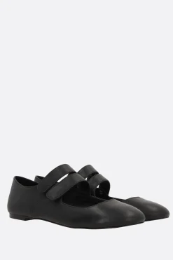 Women YOHJI YAMAMOTO nappa mary-jane ballerinas with bow