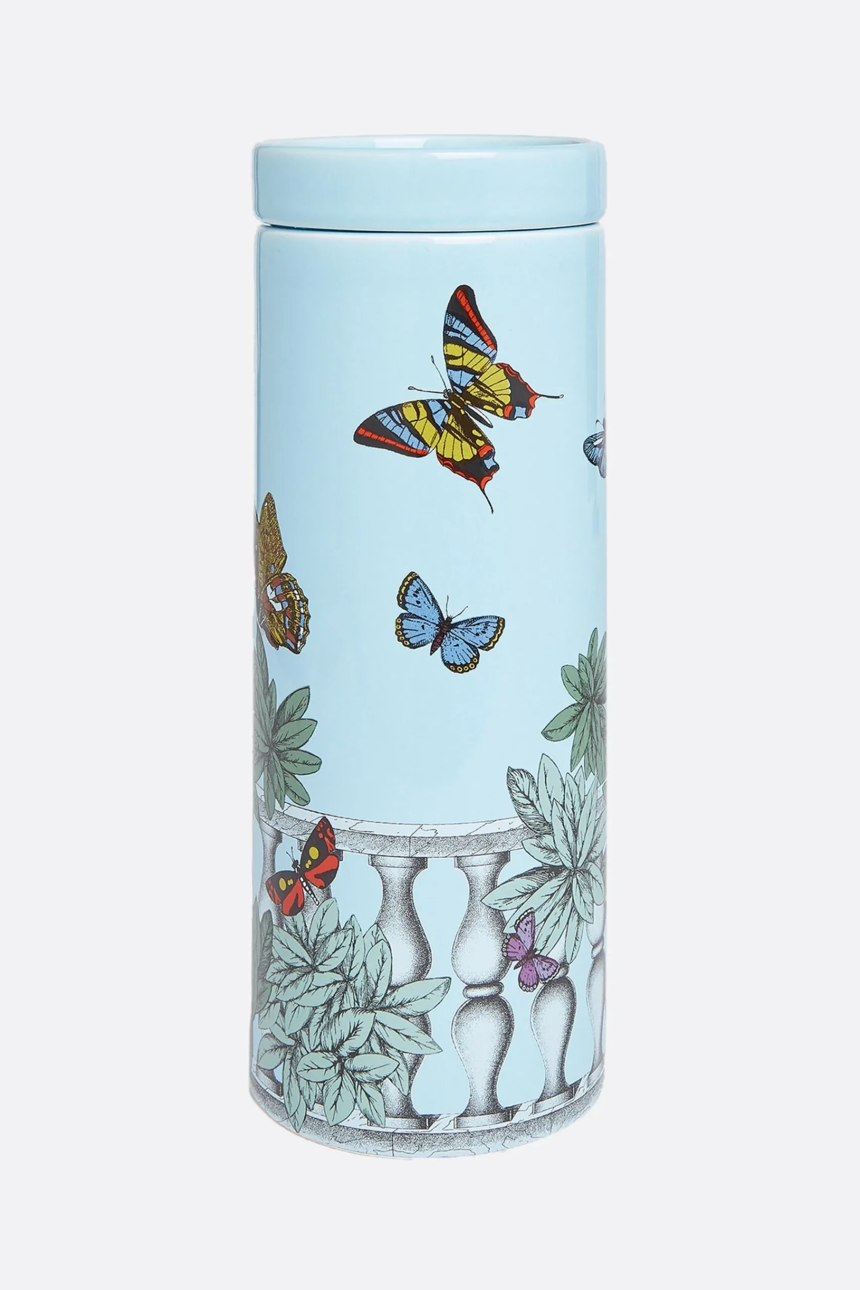 FORNASETTI Nel Mentre scented candle with Farfalle e Balaustra Décor