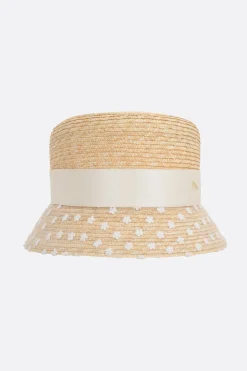 Women MAISON MICHEL New Kendall straw bucket hat