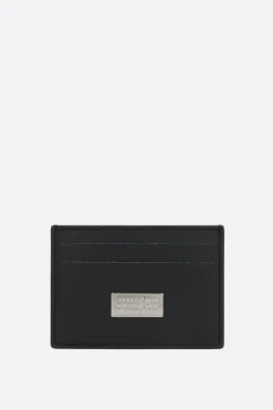 MM6 Numeric card case in grainy leather