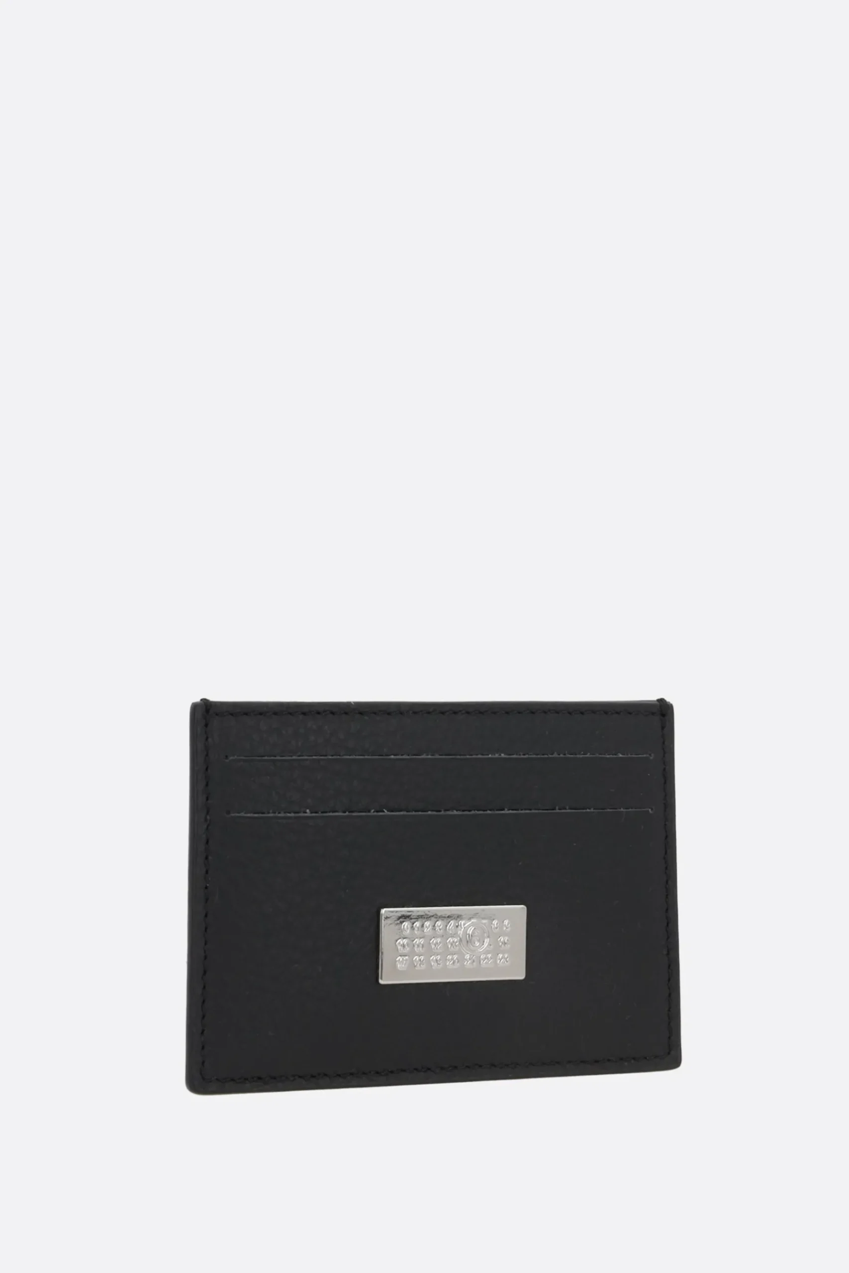MM6 Numeric card case in grainy leather