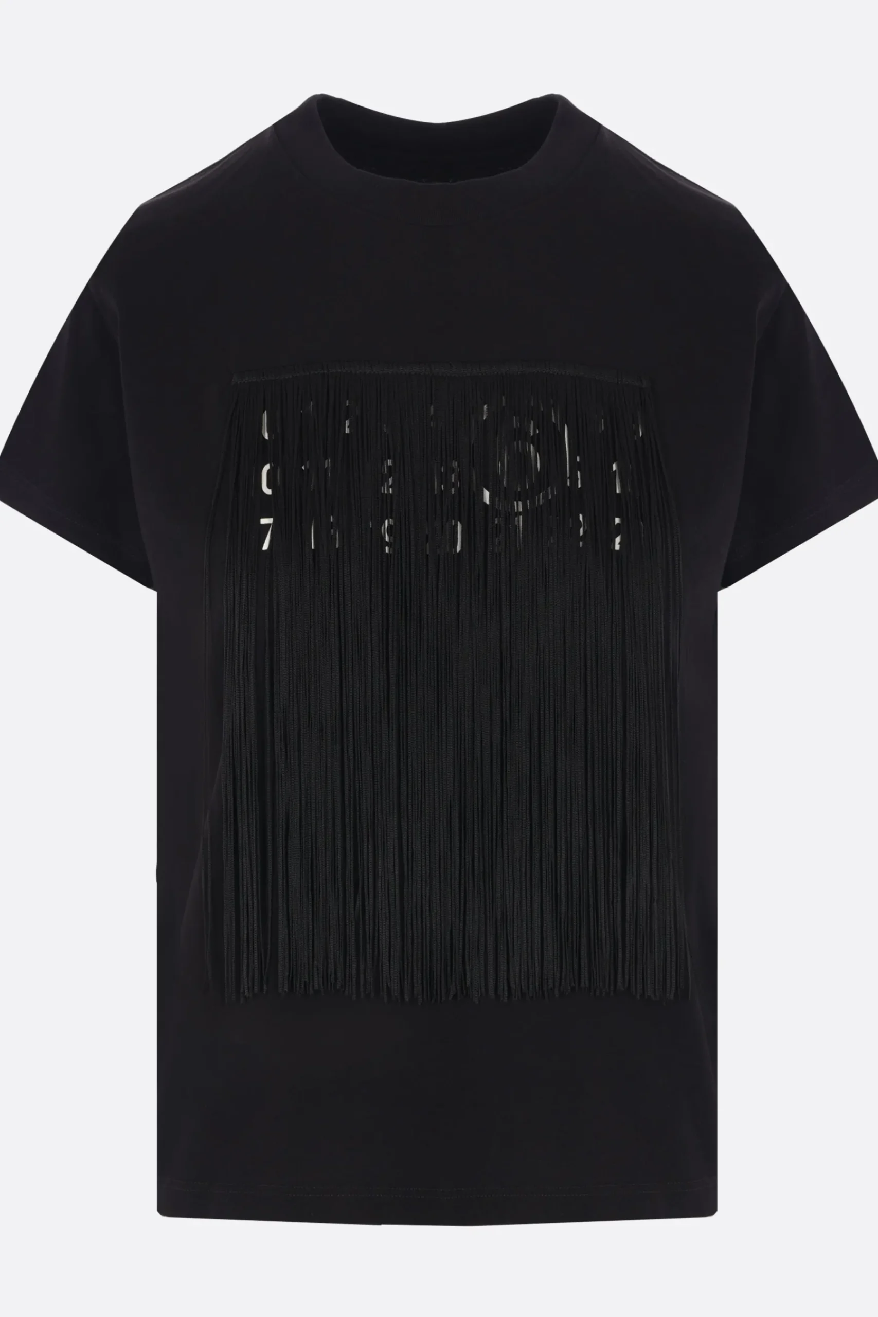 Women MM6 numeric logo print cotton t-shirt