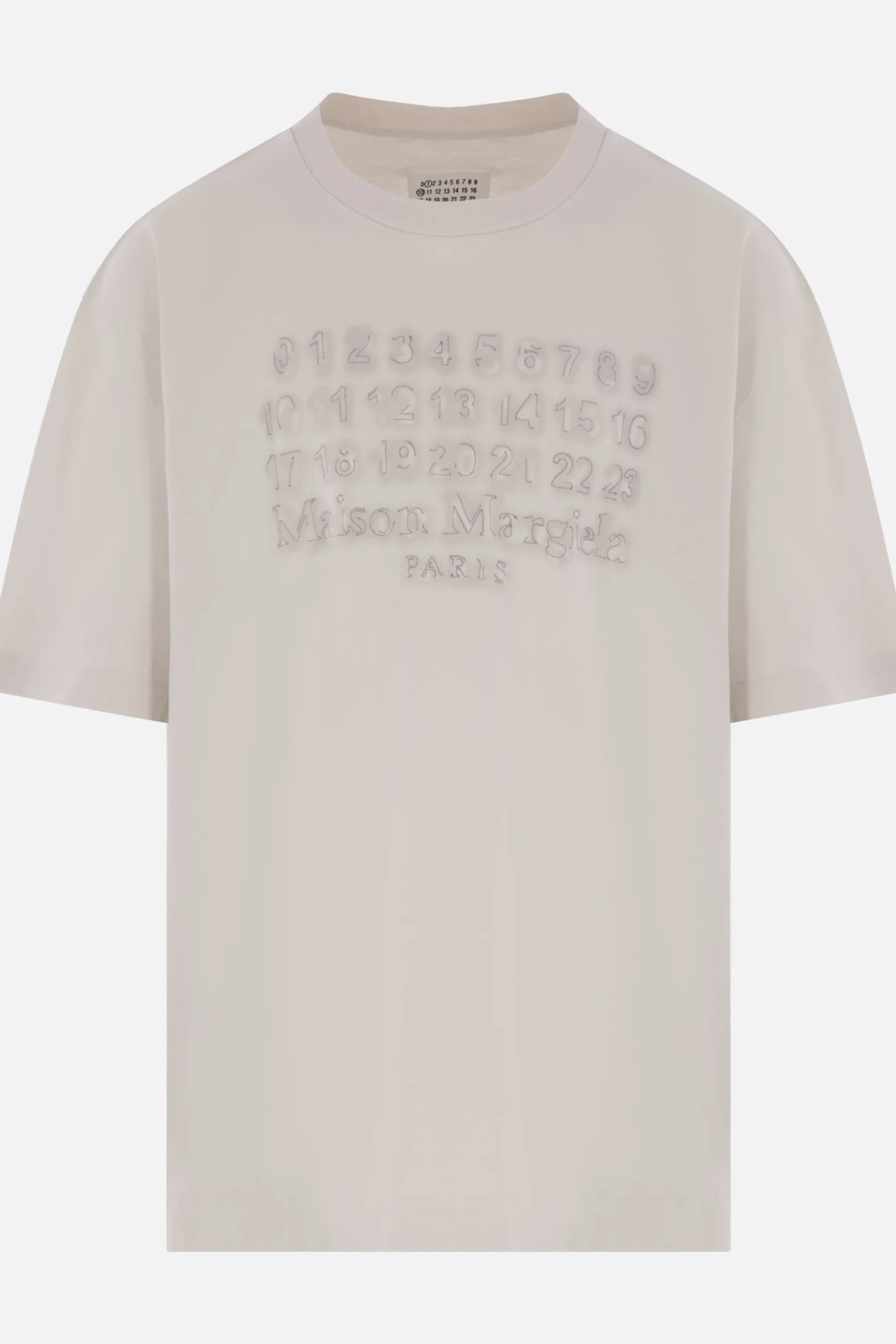 MAISON MARGIELA numeric logo print cotton oversized t-shirt