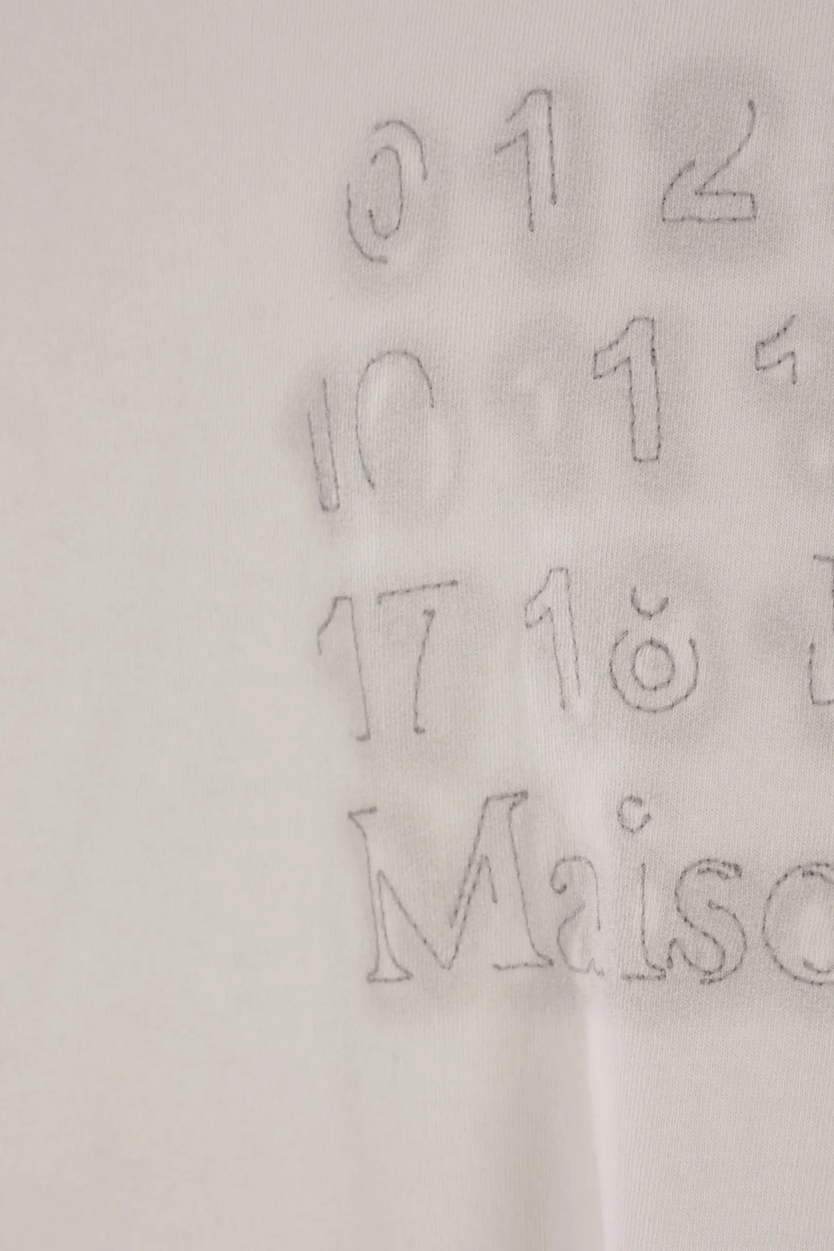 MAISON MARGIELA numeric logo print cotton oversized t-shirt