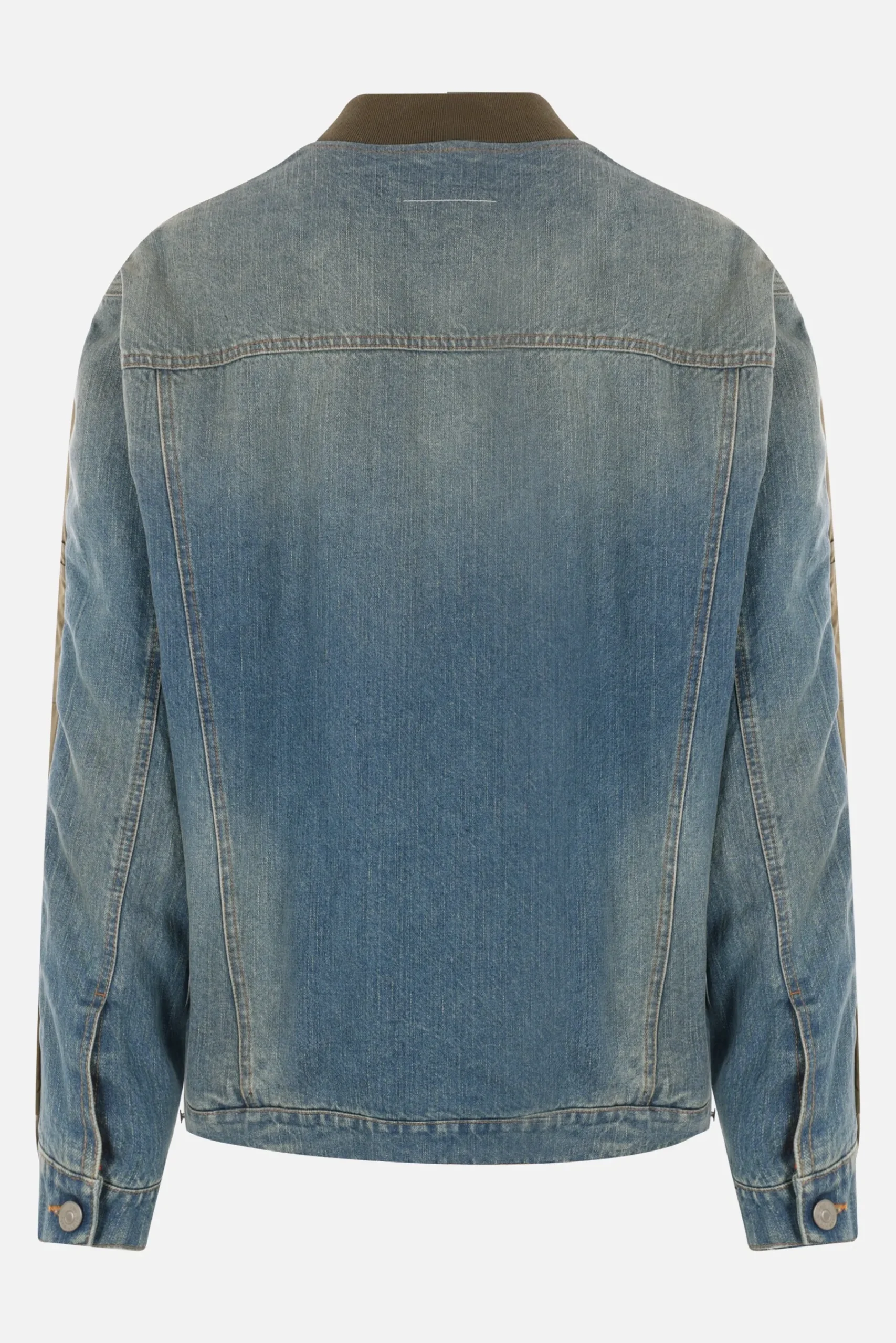MM6 nylon and denim bomber jacket