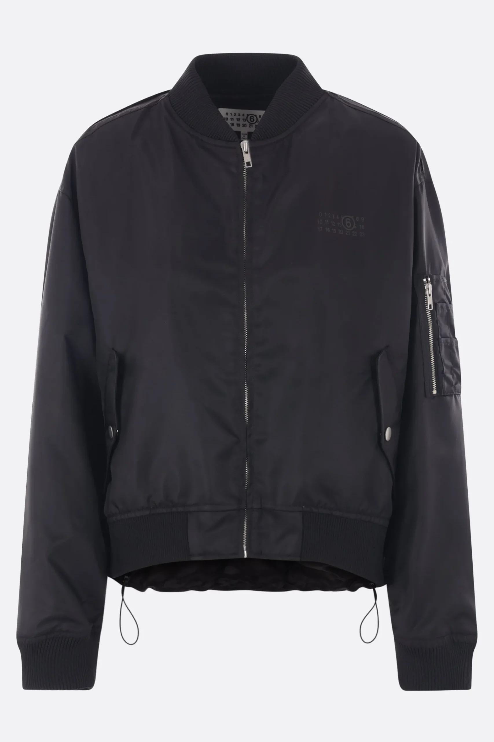 Women MM6 nylon deconstructed bomber jacket