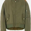Women MM6 nylon deconstructed bomber jacket