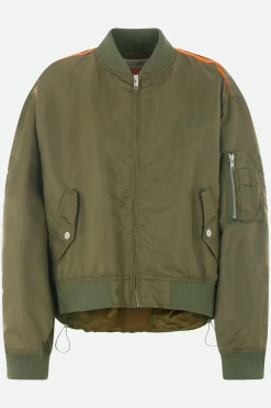Women MM6 nylon deconstructed bomber jacket