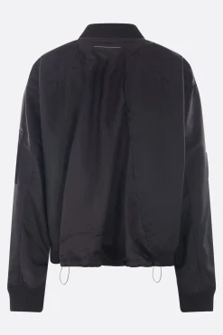 Women MM6 nylon deconstructed bomber jacket