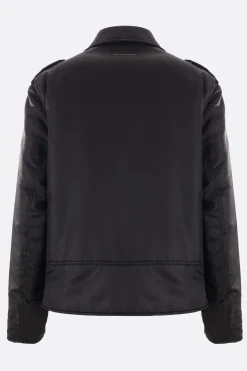 MM6 nylon padded biker jacket