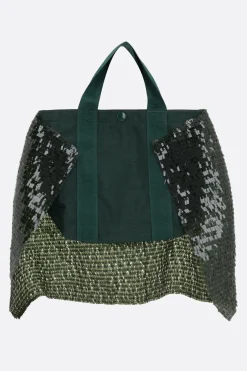 Women UNDERCOVER nylon tote bag with sequin section