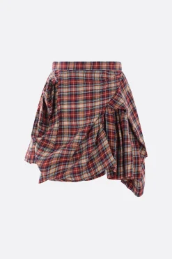 Women VIVIENNE WESTWOOD Nymph linen asymmetric miniskirt