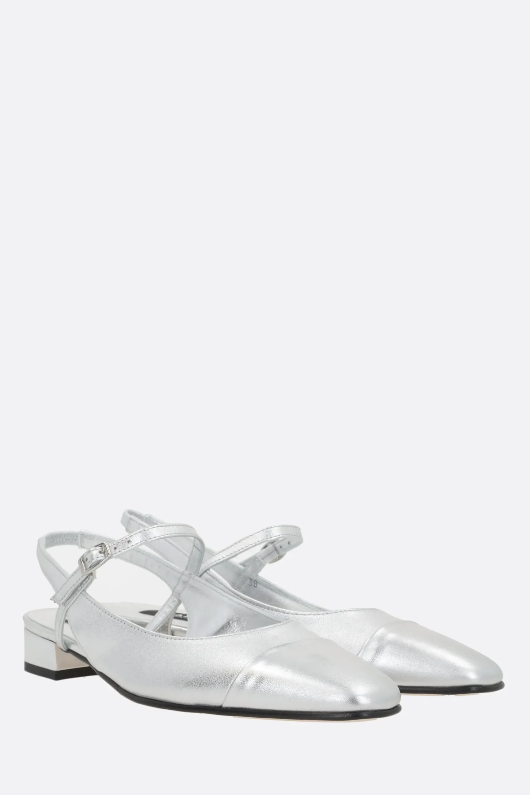 Women CAREL PARIS Oceano laminated leather slingbacks