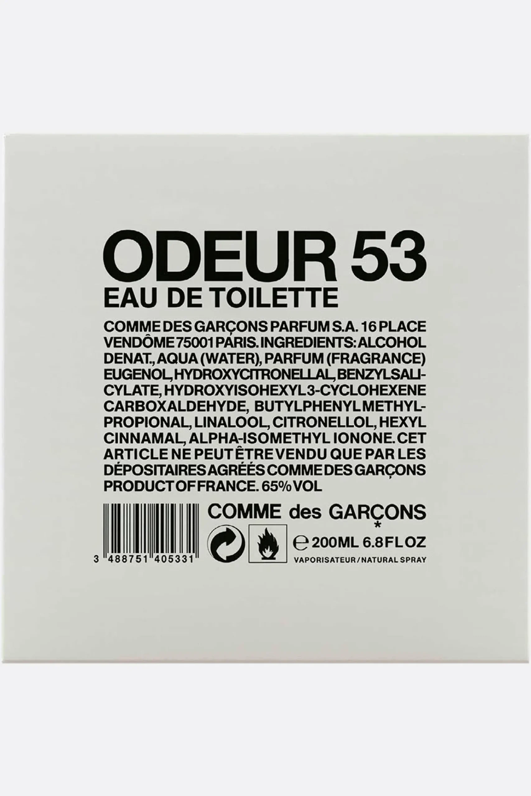 COMME DES GARÇONS PARFUMS Odeur 53 Eau de Toilette 200 ml
