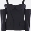 Women NOIR KEI NINOMIYA off-the-shouder top in wool