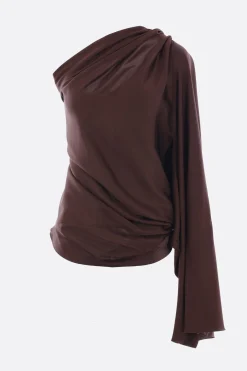 Women RICK OWENS one sleeve top in charmeuse
