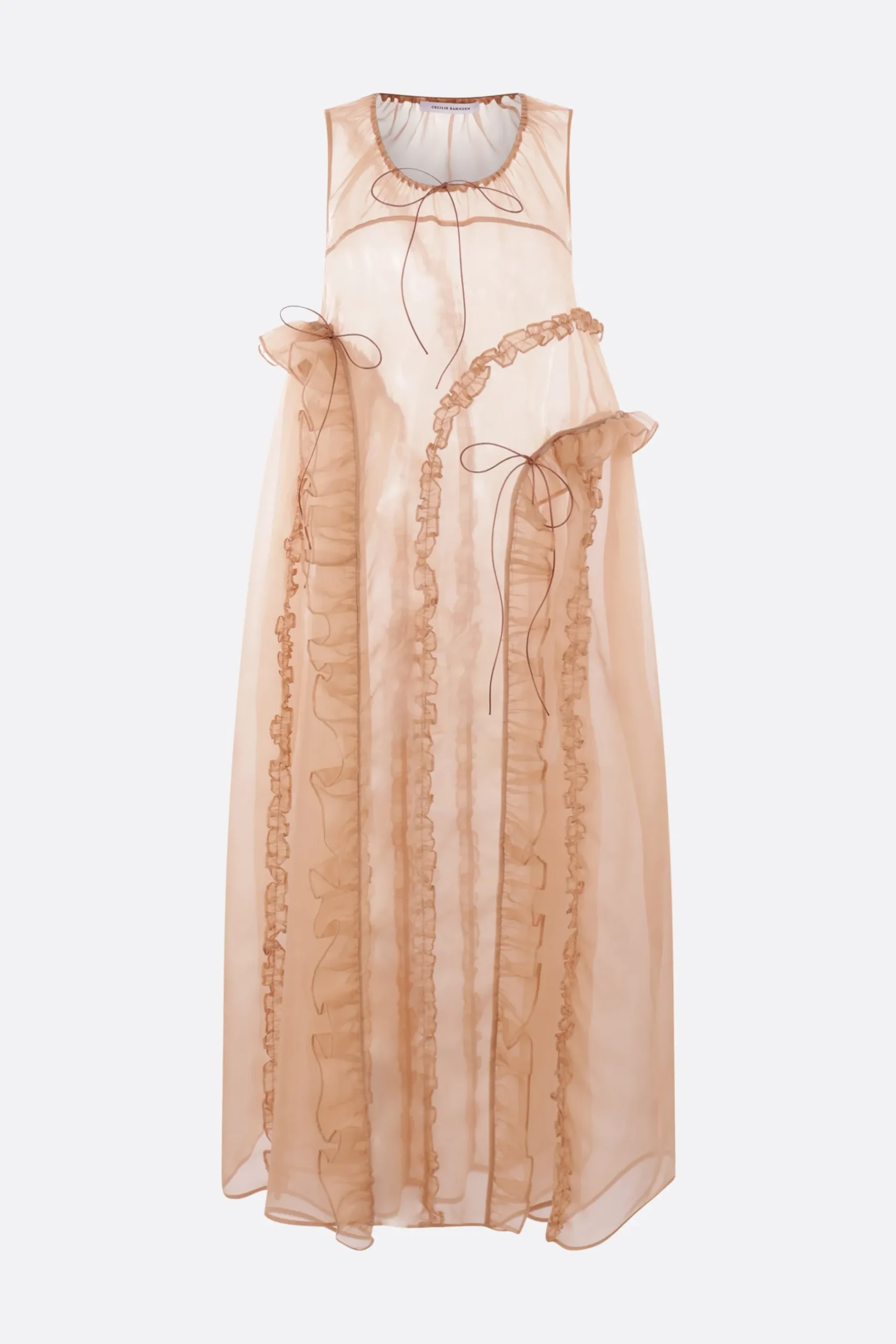 Women CECILIE BAHNSEN Opal sleeveless dress in organza