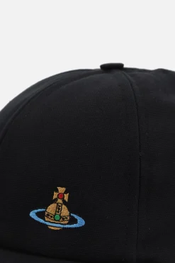 Women VIVIENNE WESTWOOD Orb embroidered canvas baseball cap