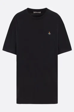 Women VIVIENNE WESTWOOD Orb embroidered organic cotton oversized t-shirt
