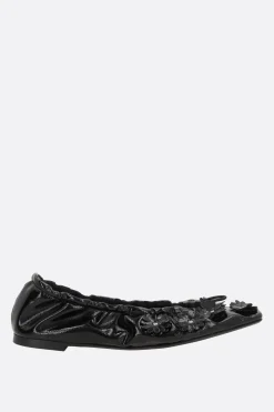 Women CECILIE BAHNSEN Orbella ballerinas in glossy eco-leather