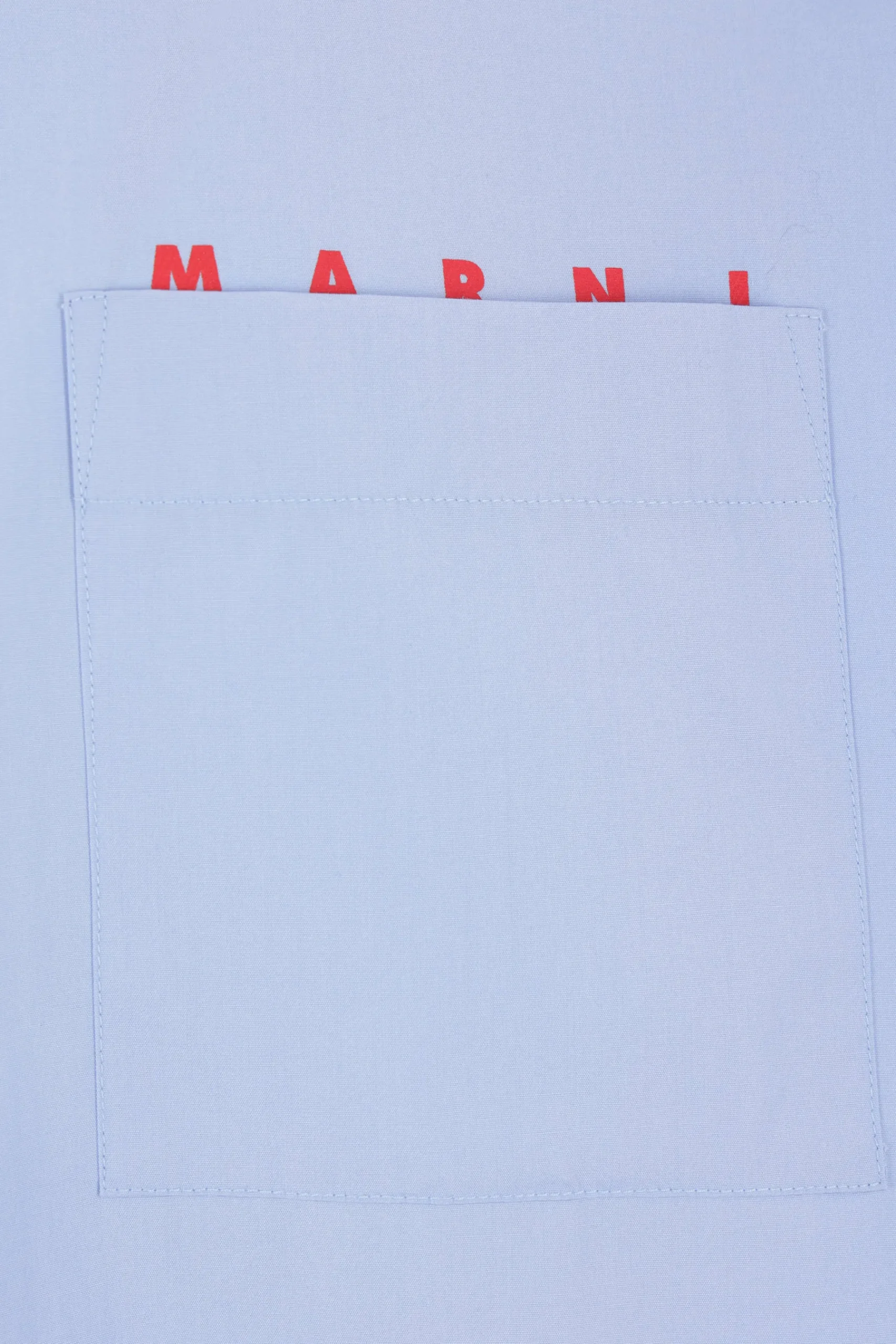 MARNI organic poplin shirt with logo print