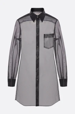 Women COMME DES GARÇONS organza and mesh shirt