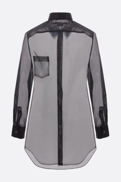 Women COMME DES GARÇONS organza and mesh shirt