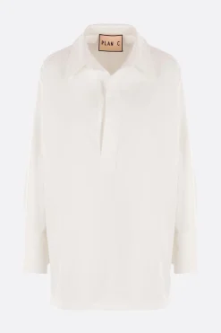 Women PLAN C oversize blouse in cotton and linen blend