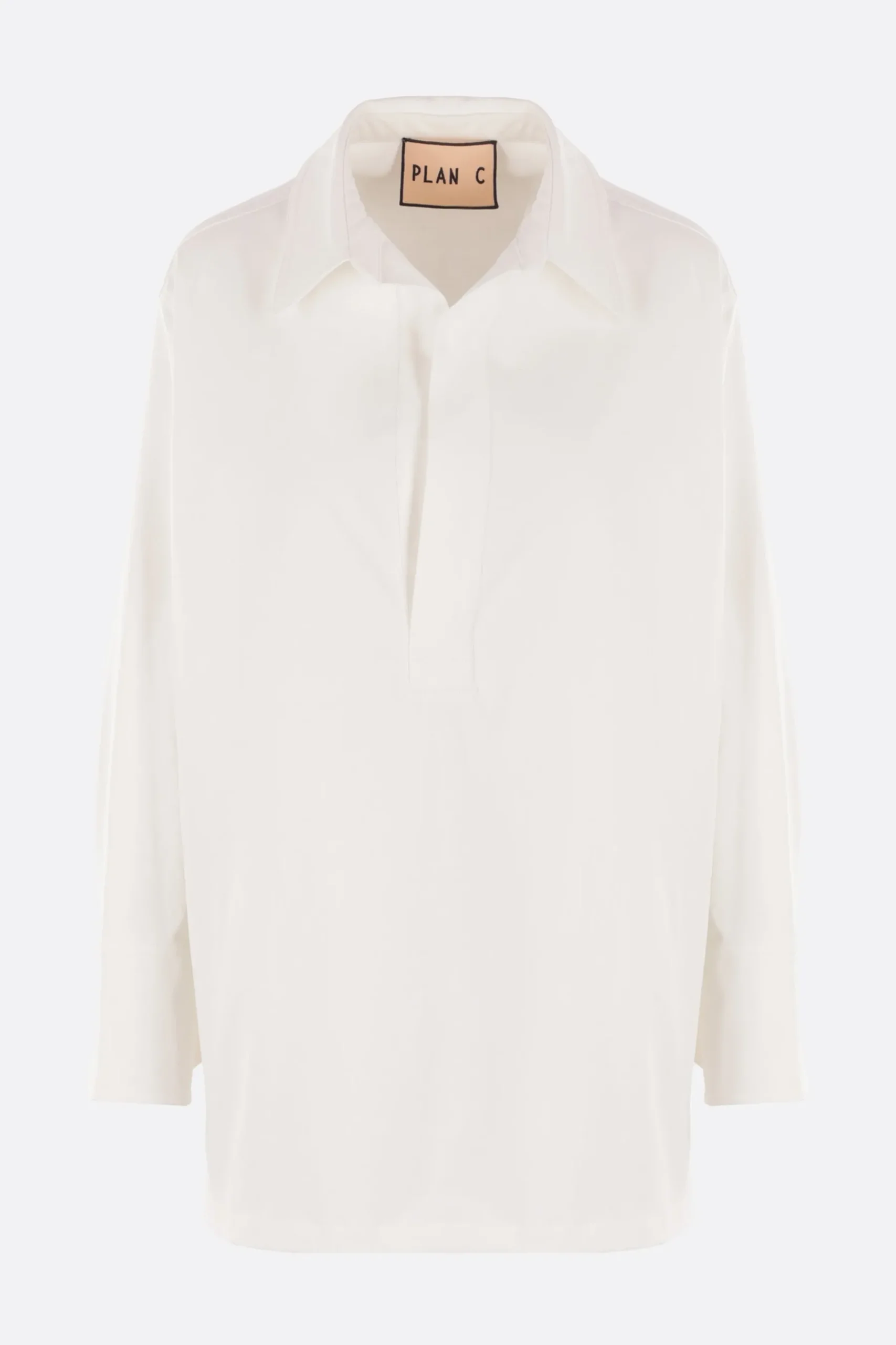 Women PLAN C oversize blouse in cotton and linen blend