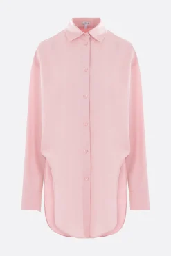 Women LOEWE oversize poplin shirt with curved slits
