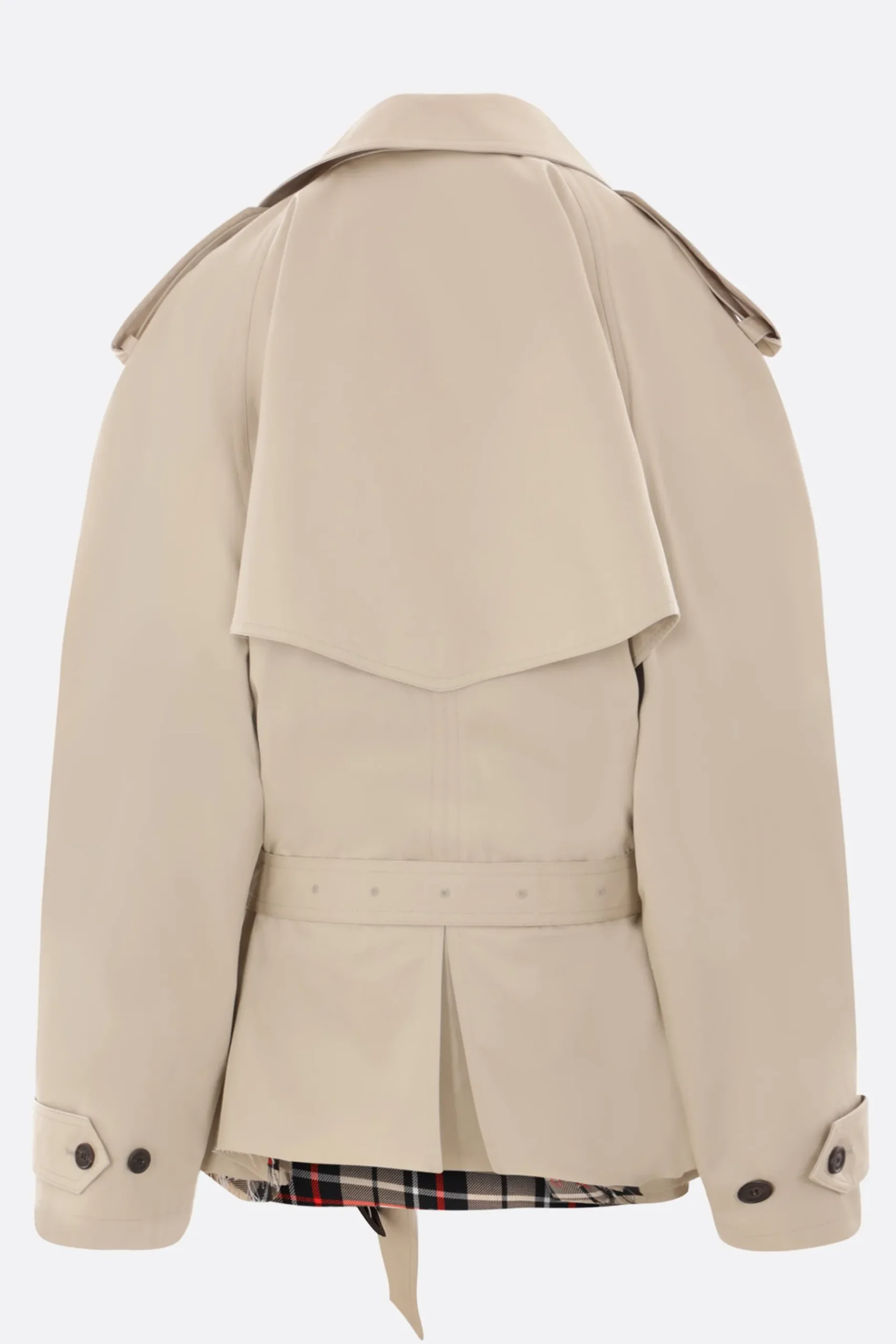 Women BALENCIAGA oversize twill trench coat with belt