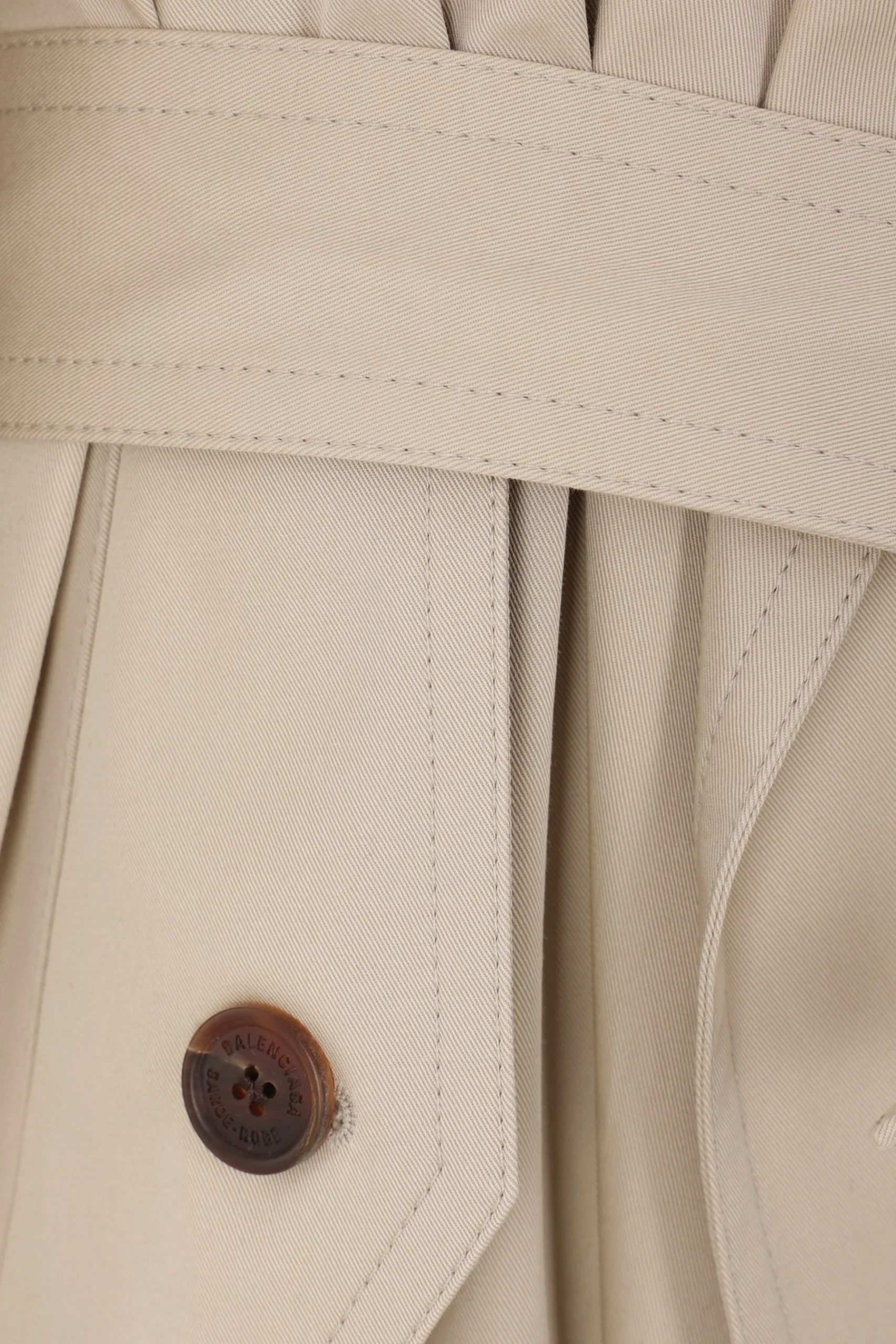Women BALENCIAGA oversize twill trench coat with belt
