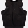 Women COMME DES GARÇONS oversize velvet and stretch cady vest