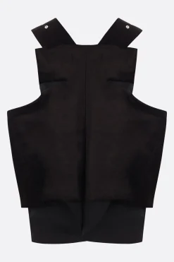 Women COMME DES GARÇONS oversize velvet and stretch cady vest