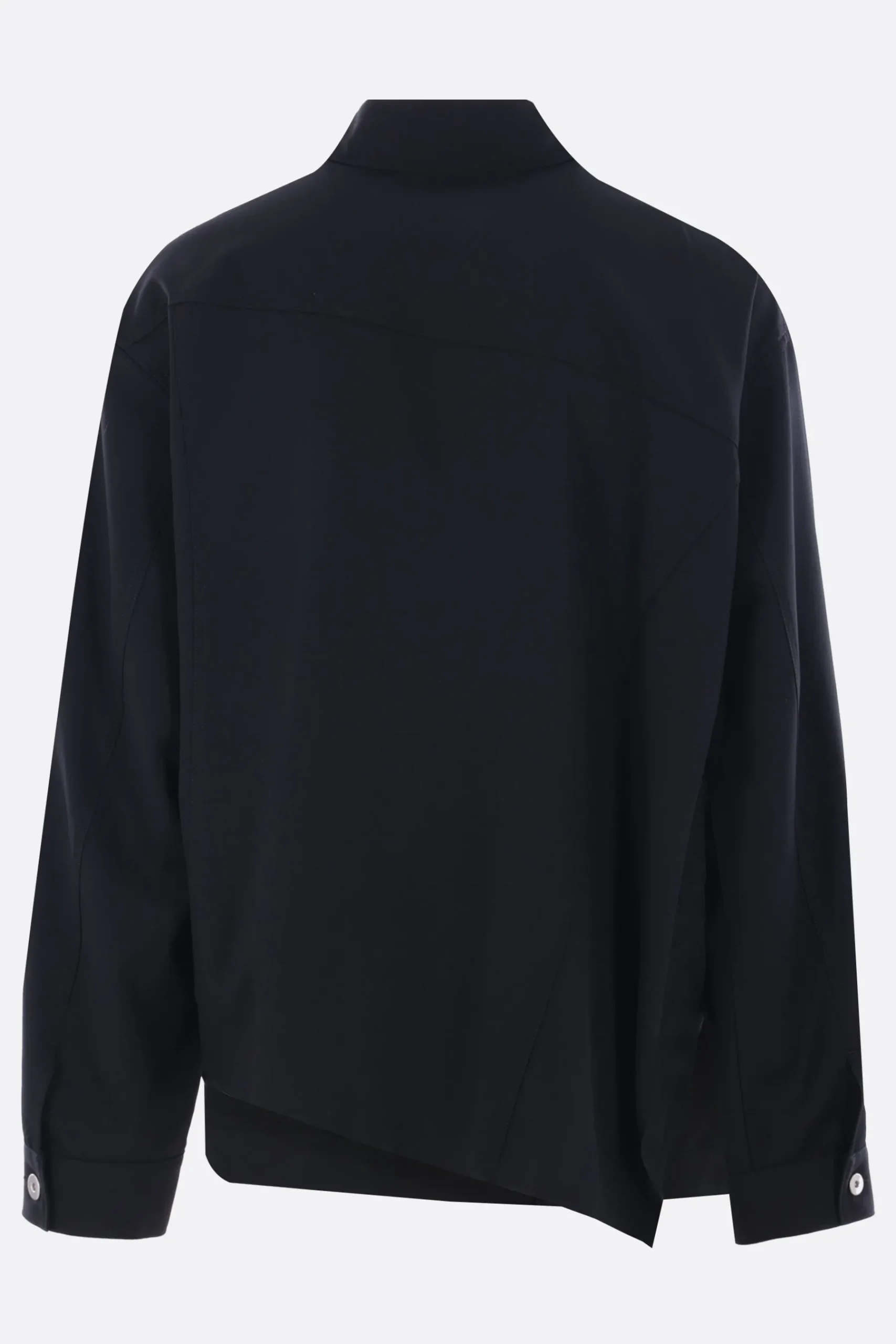 BLACK COMME des GARÇONS oversized asymmetrical jacket in gabardine