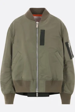 Women SACAI Oversized bomber jacket in nylon twill