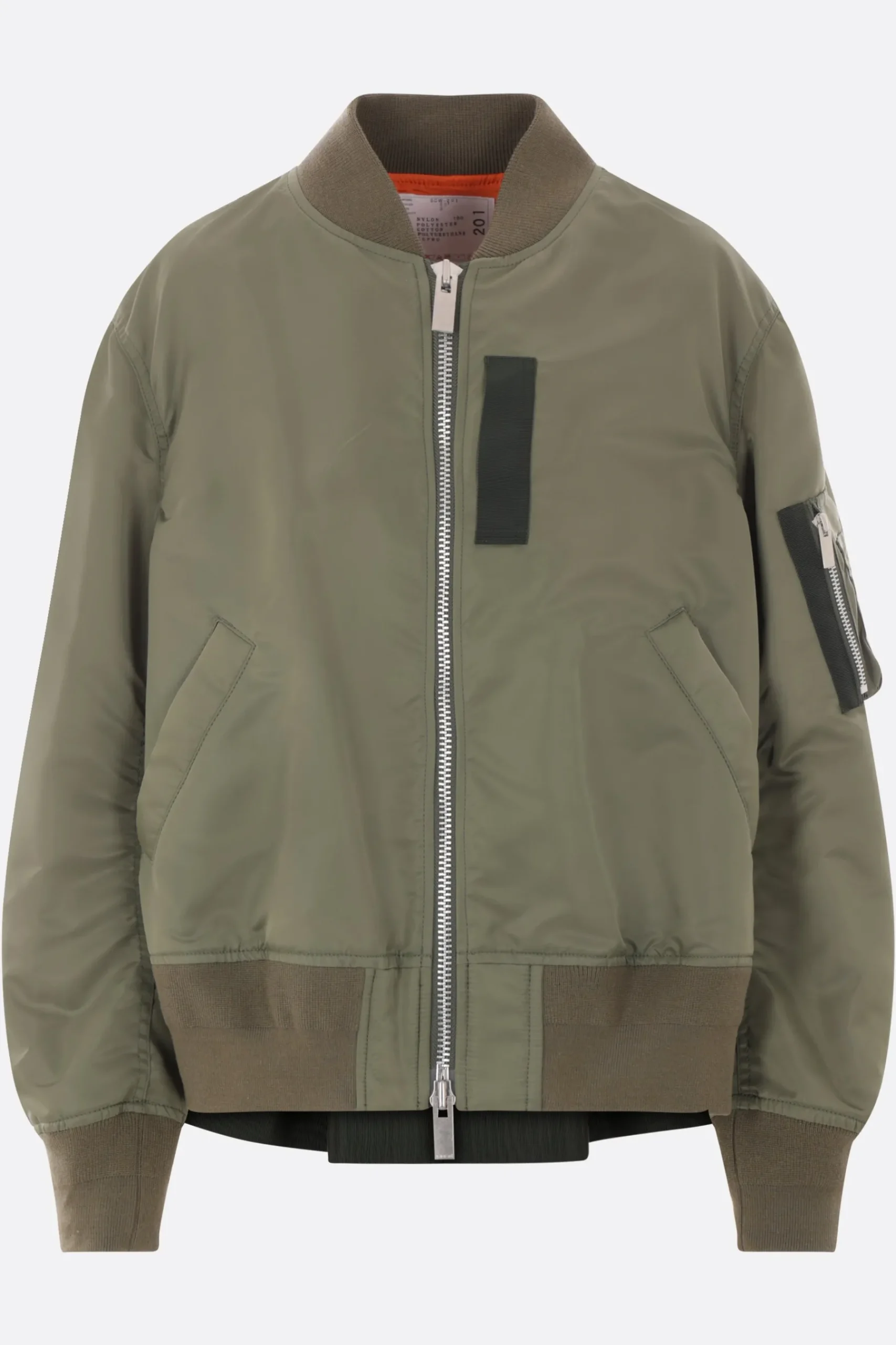 Women SACAI Oversized bomber jacket in nylon twill