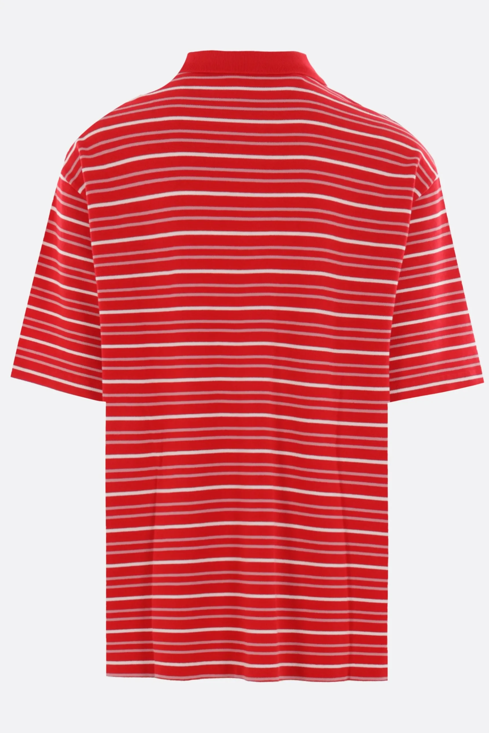 MARTINE ROSE oversized polo shirt in striped piquet