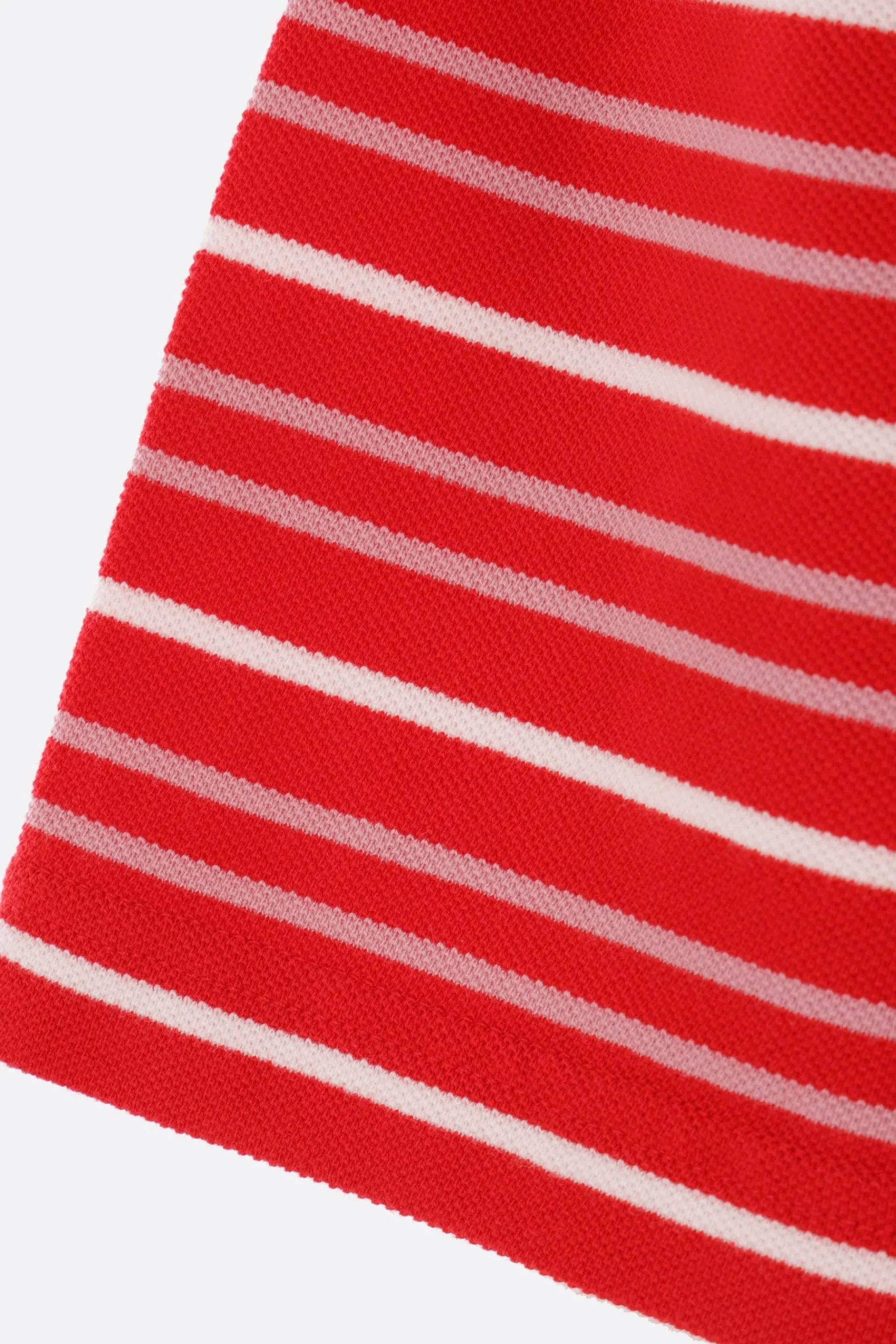MARTINE ROSE oversized polo shirt in striped piquet