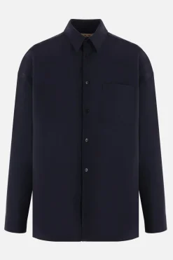 MARNI oversized shirt in grain de poudre